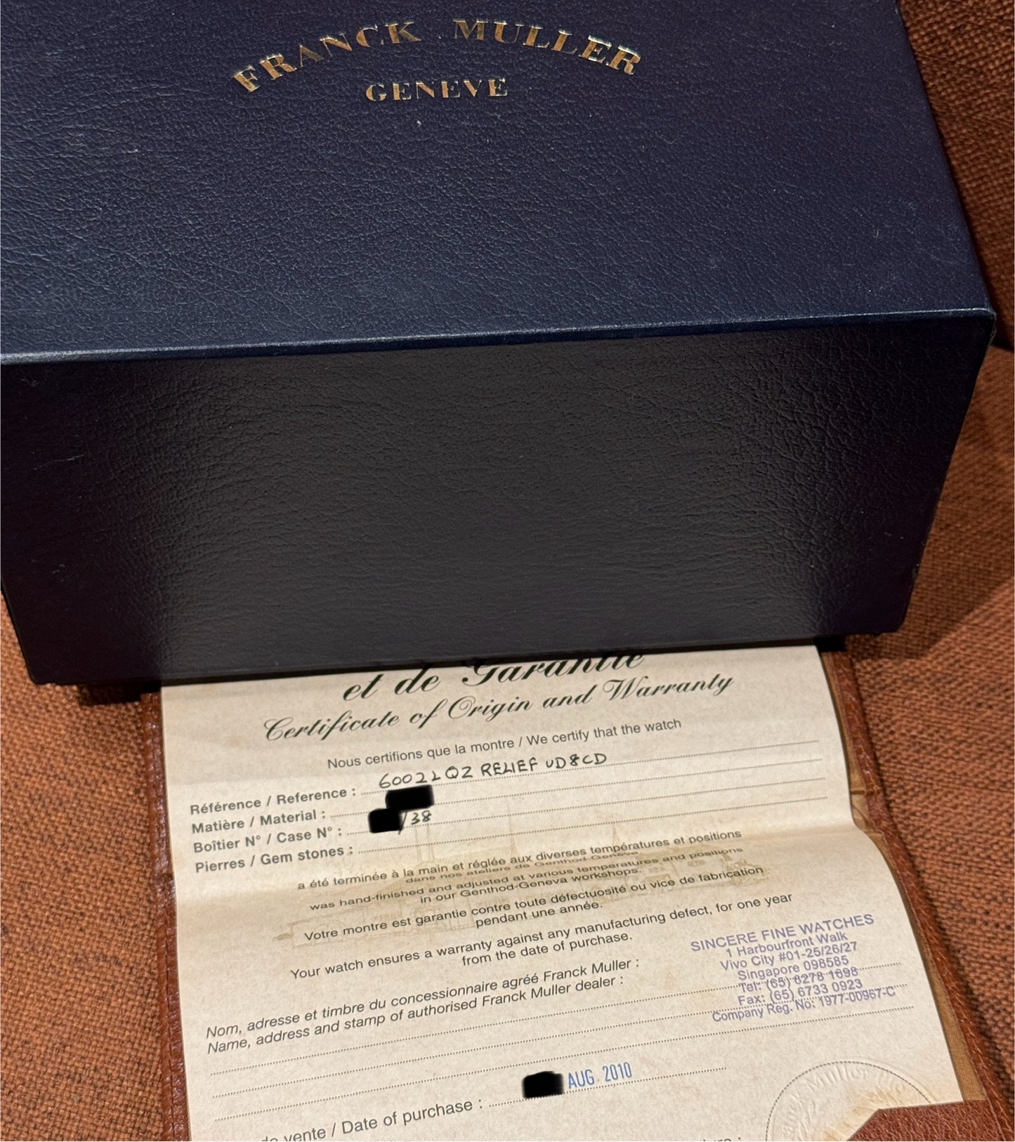 Franck Muller Master Square Ladies Factory Diamonds in 18K Solid Rose Gold 6002 L QZ Rel Relief