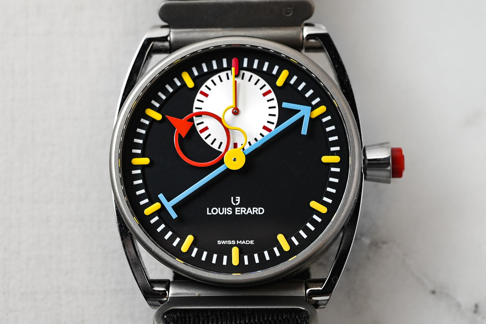 Louis Erard Alain Silberstein Excellence Le Chronograph Monopoussoir Monopusher Chrono Titanium Limited Edition 178 Pieces 74359TT0274359TT02.BTT88