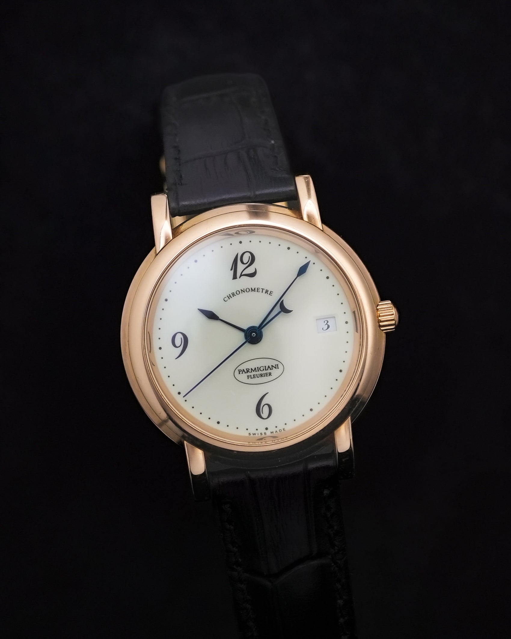 Parmigiani Fleurier Toric Basica Chronometre in 18K Solid Rose Pink Gold Cream Arabic C04440