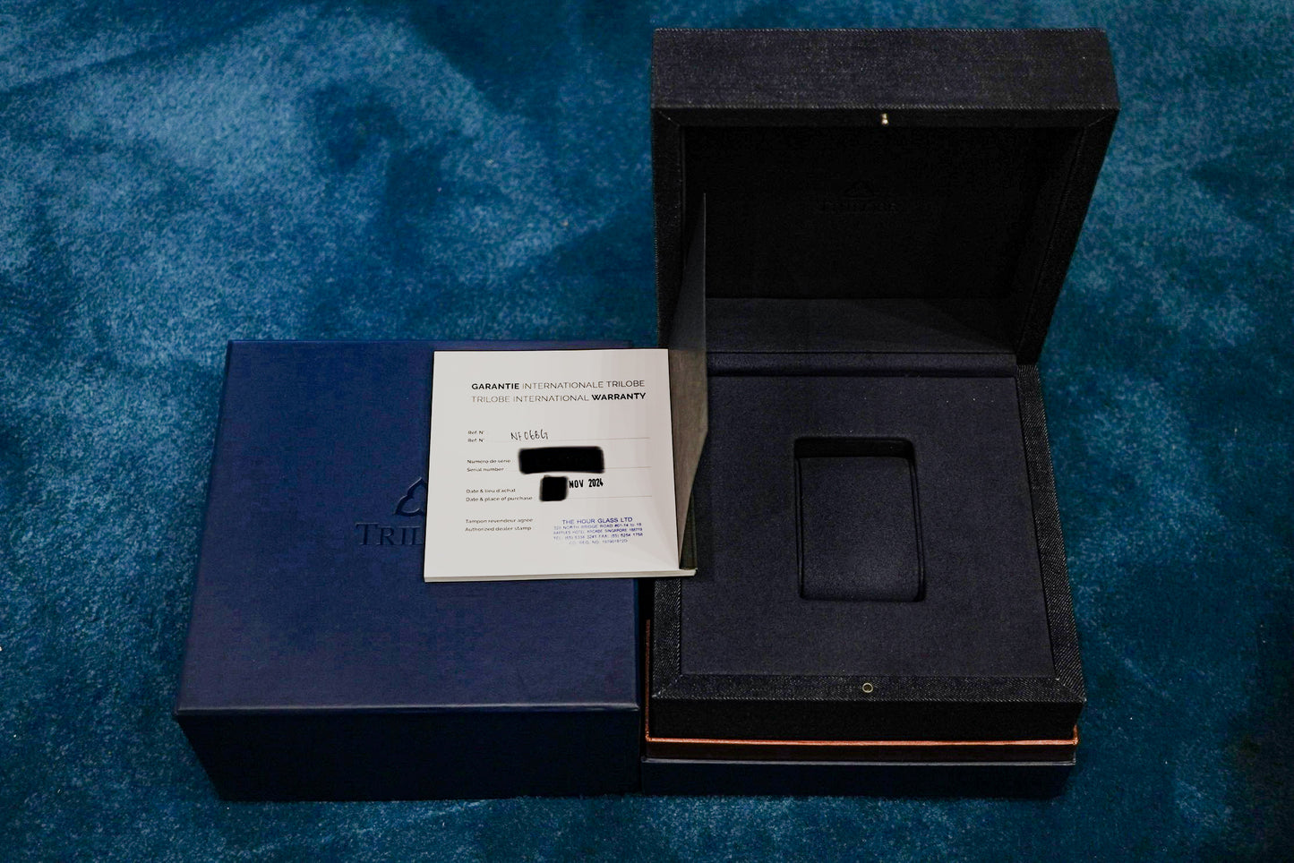 Trilobe Nuit Fantastique Blue SS Grained Titanium NF06BG