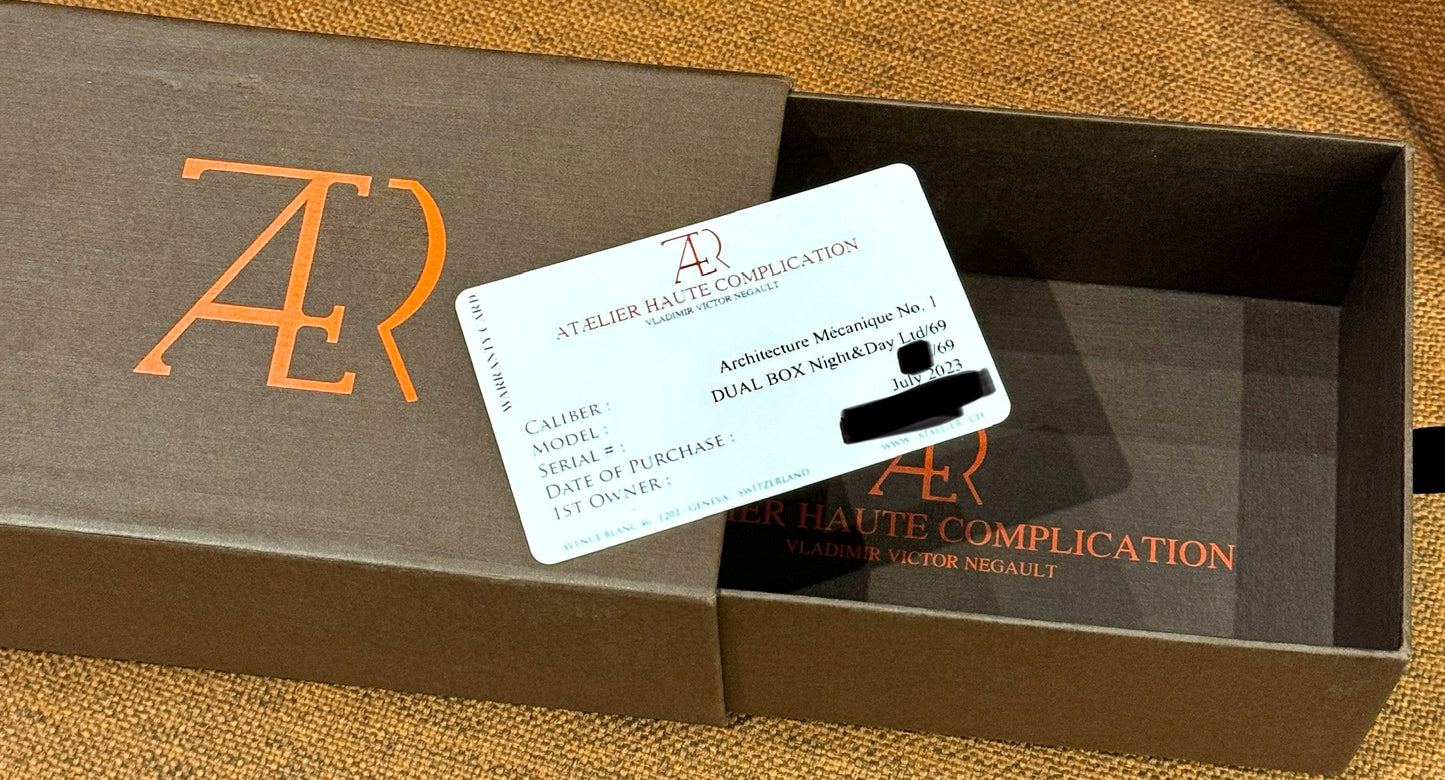 Ataelier Haute Complicate Dual Time Day and Night Limited Numbered Edition 69 Pieces