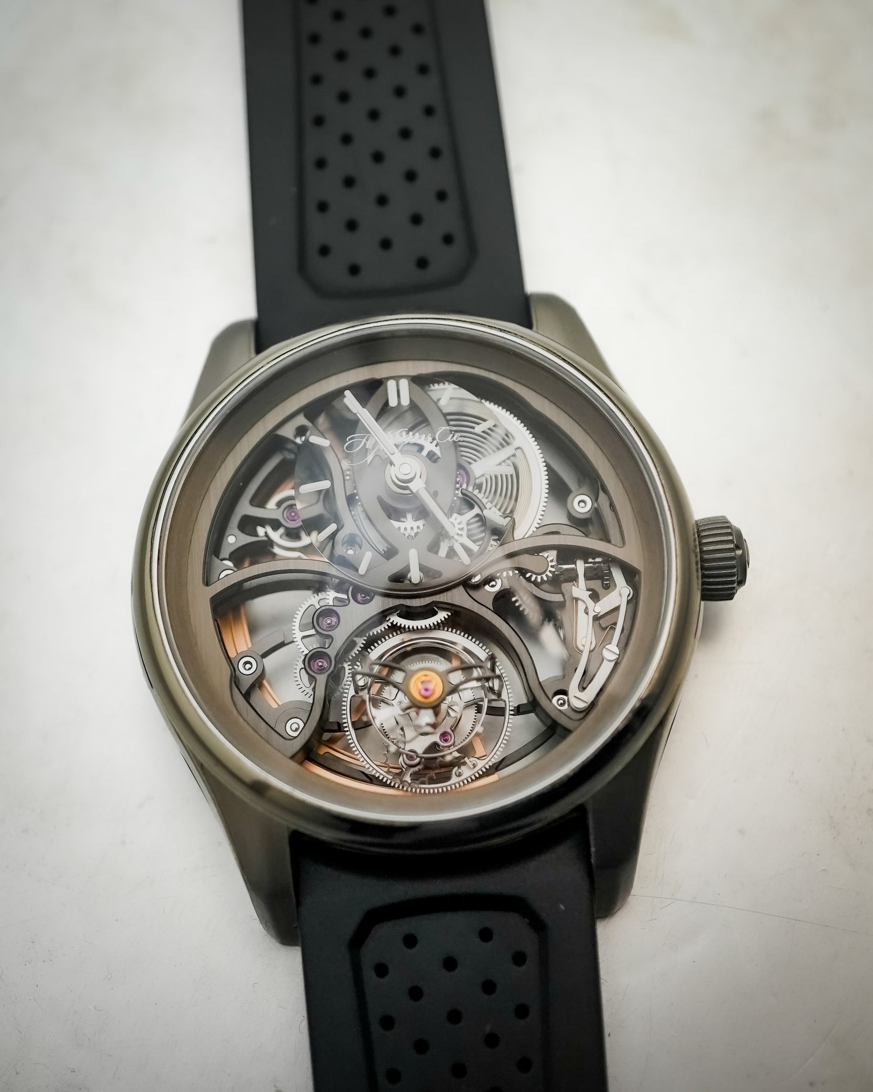 H.Moser & Cie Pioneer Cylindrical Tourbillon Skeleton Moser Limited Edition 15 Pieces 3811-1201