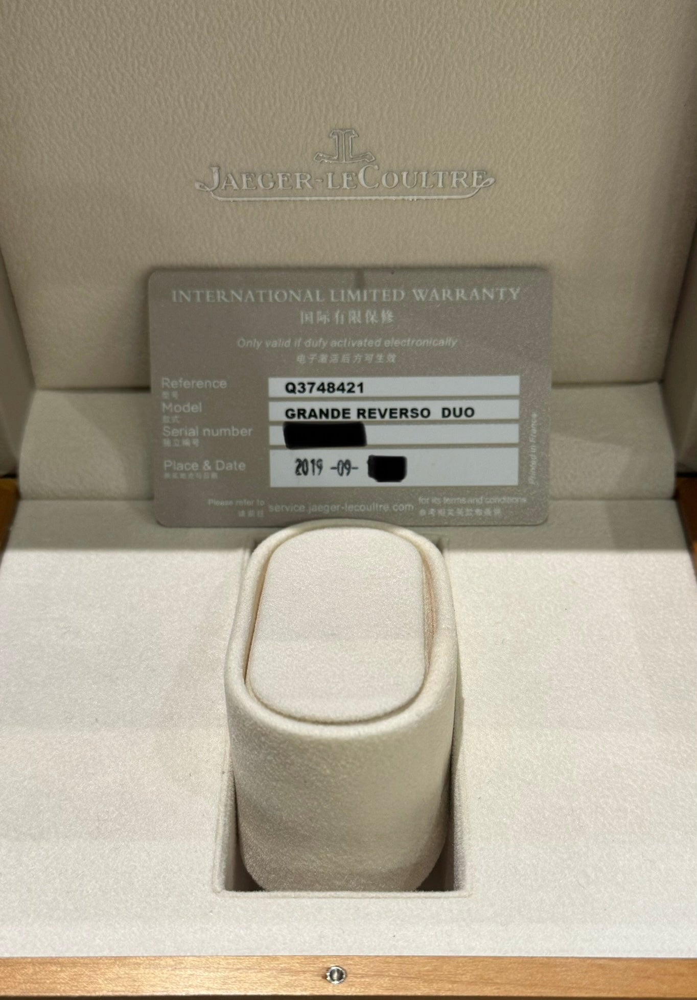 Jaeger LeCoultre JLC Grande Reverso Duo Face Night Day Manual Winding Q3748421 273.8.85