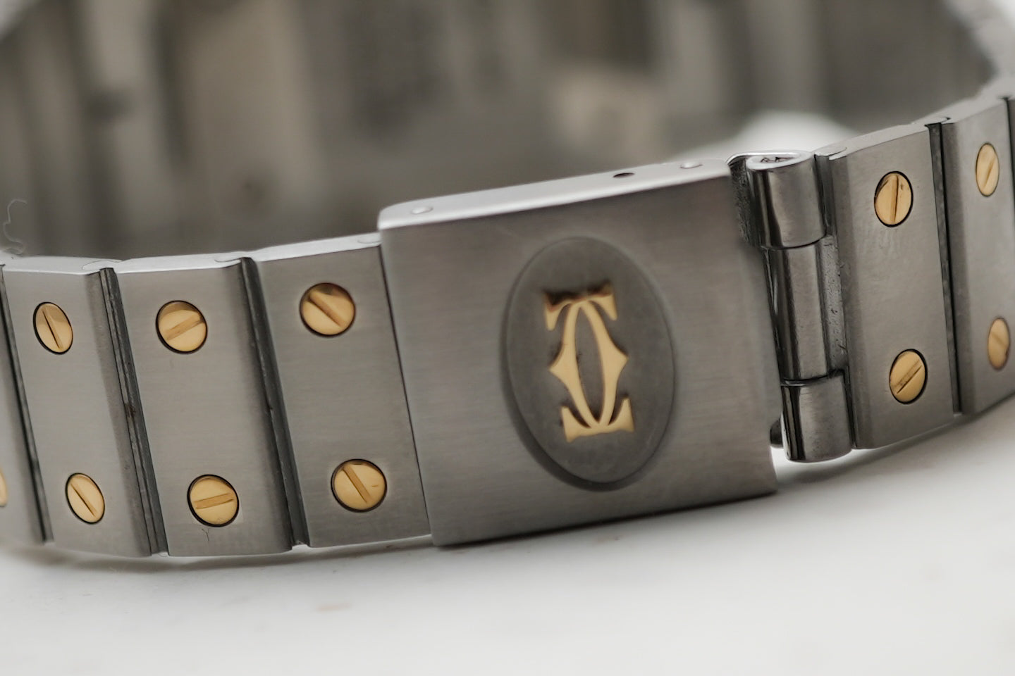 Cartier Santos Carree Two Tone Yellow Gold Automatic 2961