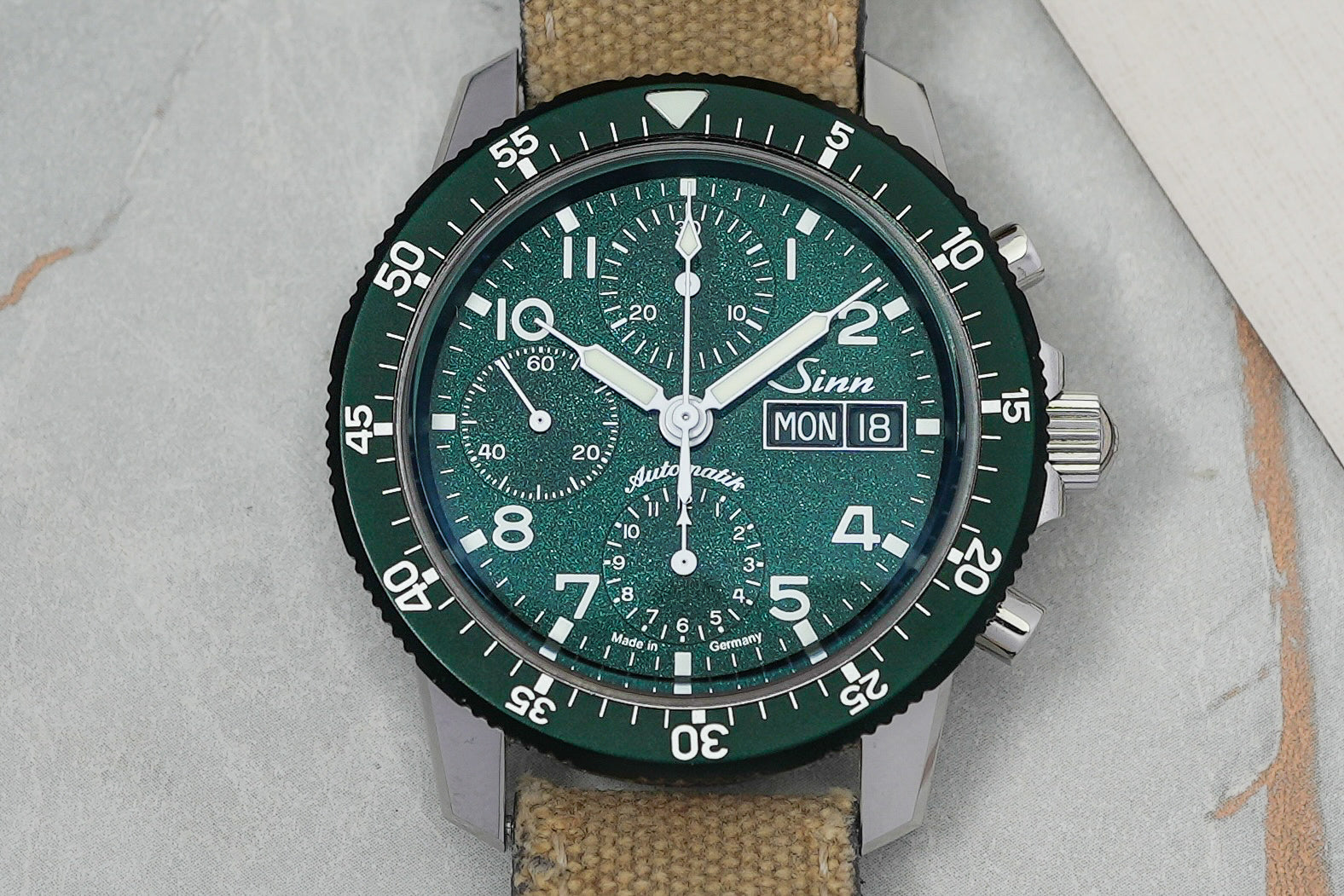 Sinn 103 Sa G Green Pilot Chronograph Limited Edtion 500 Pieces 103.172
