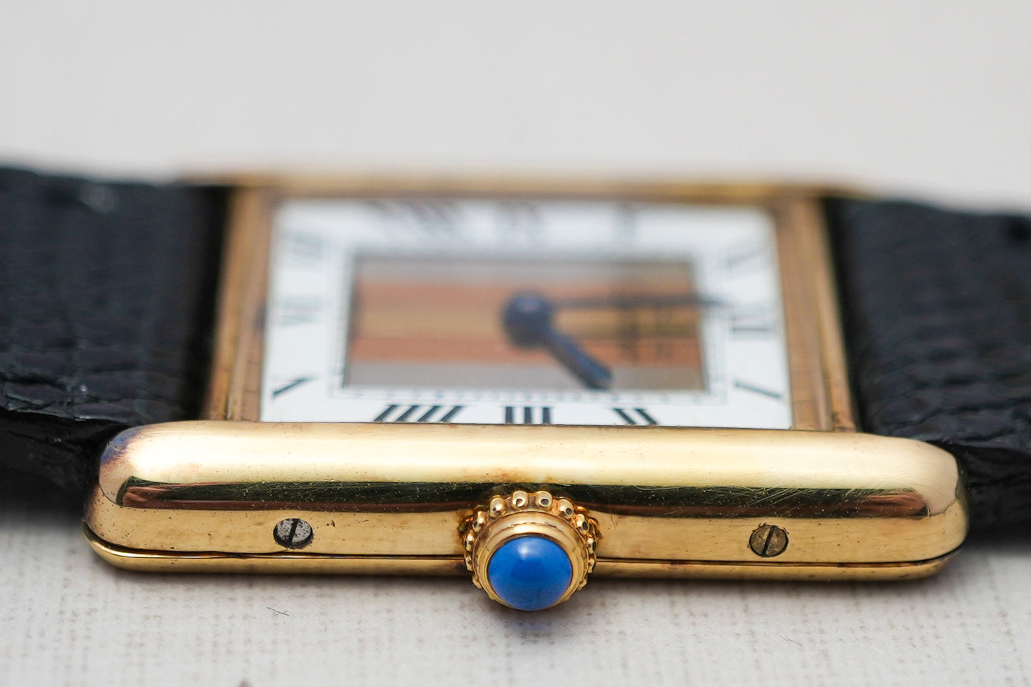 Cartier Must De Tank Vermeil Quartz SM Three Color Roman Index