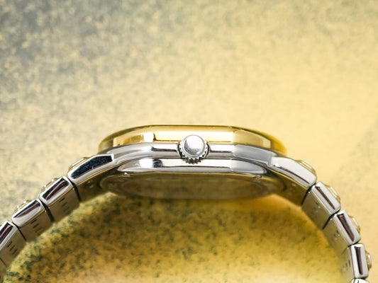 Daniel Roth Le Sentier Salmon Two Tone Steel and 18K Yellow Gold 35mm Automatic 7622