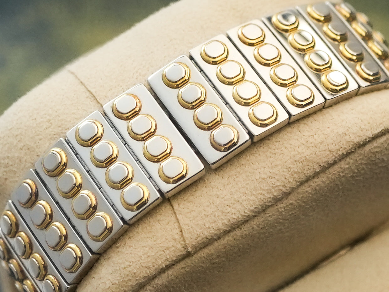 Daniel Roth Le Sentier Salmon Two Tone Steel and 18K Yellow Gold 35mm Automatic 7622