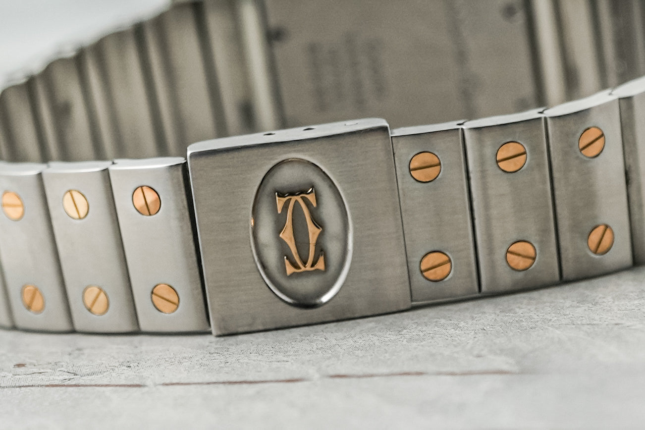 Cartier Santos Galbee LM Two Tone Rare Patina Dial Quartz W20011C4 187901