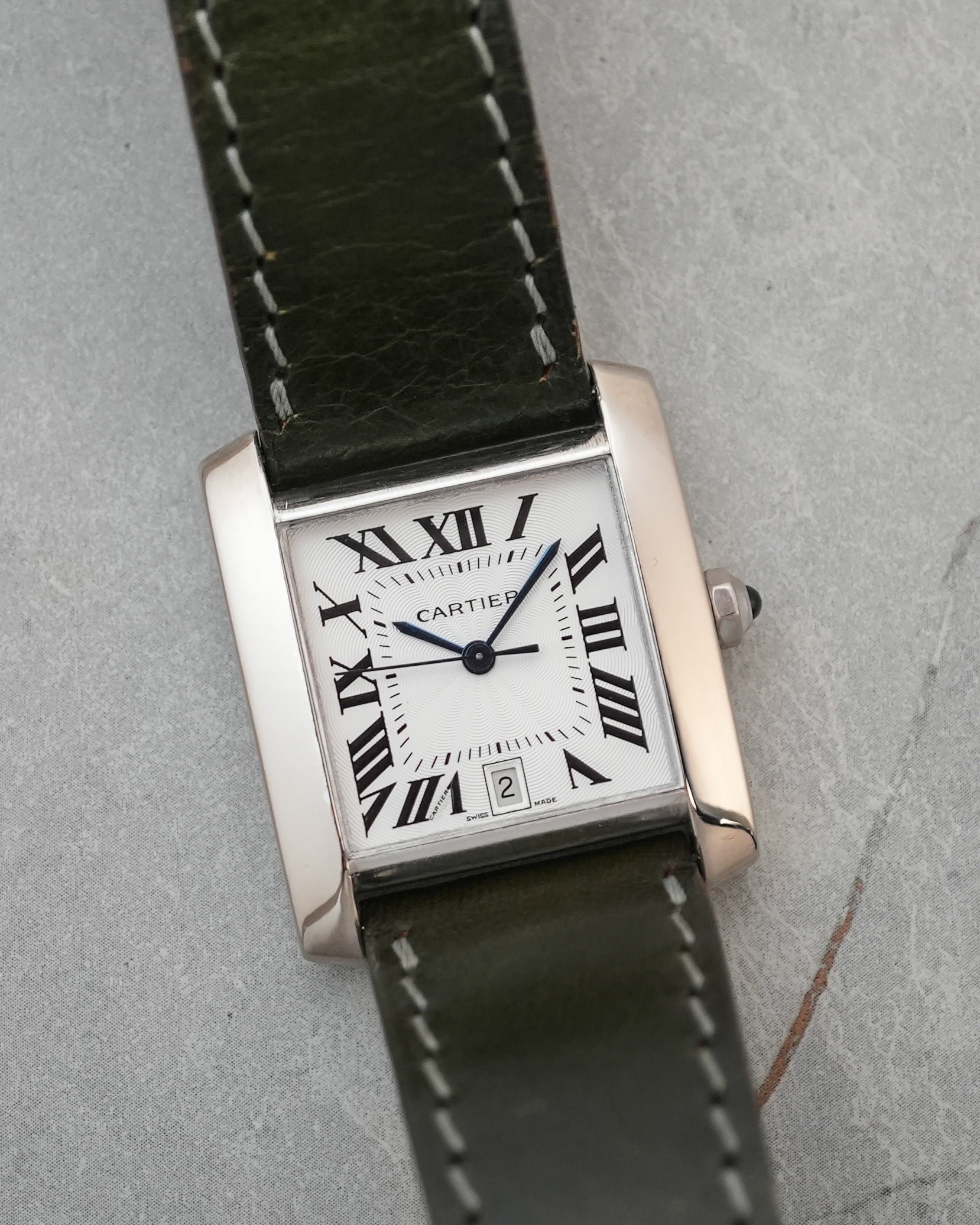 Cartier Tank Francaise in Solid 18K White Gold 2366