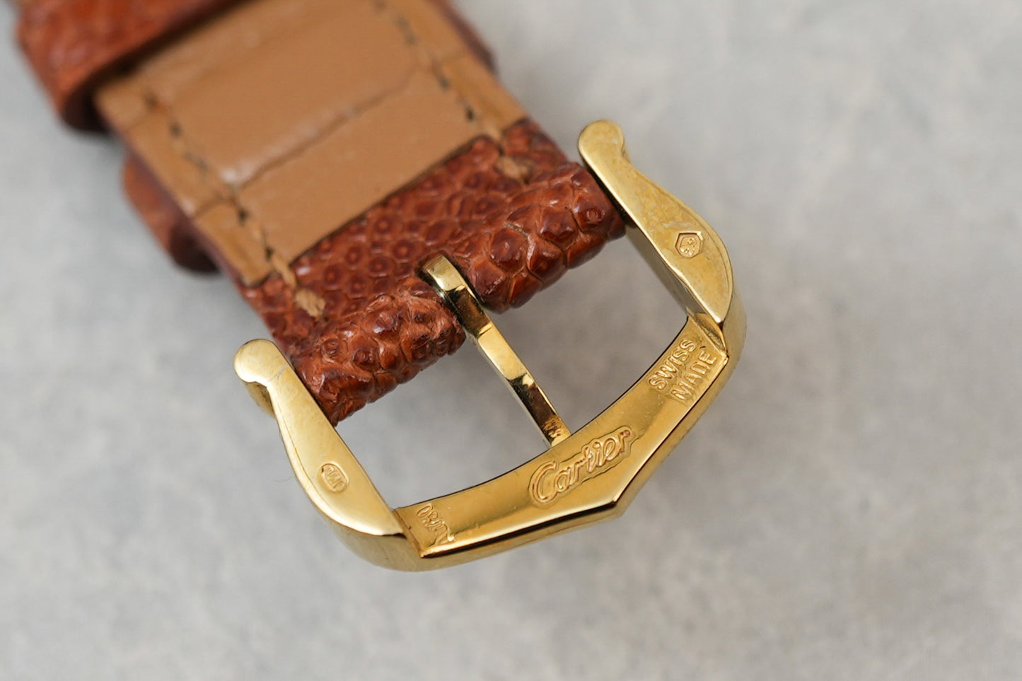 Cartier Tank Vermeil Must De Argent 925 Silver Gold Plated Manual Winding 590005