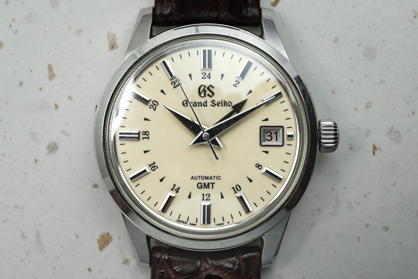 Grand Seiko GMT Elegance Collection Cream GS SBGM221 SBGM221G