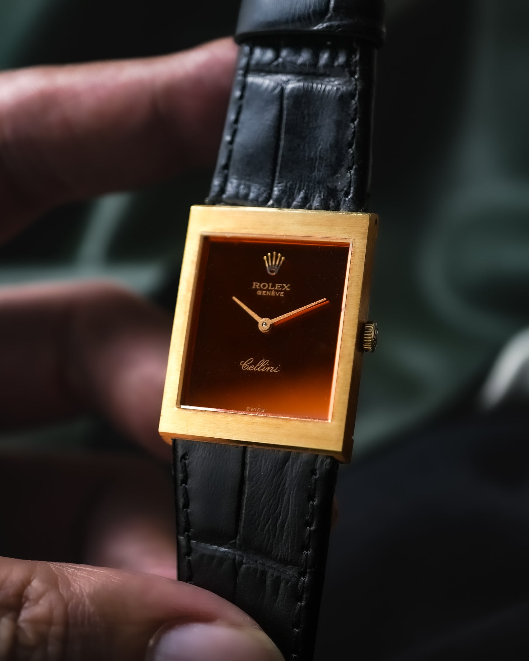 Rolex Cellini Mirror Orange in 18k Solid Yellow Gold 4014