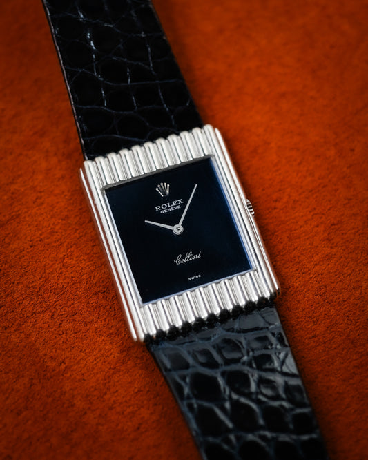 Rolex Cellini in 18K Solid White Gold “ Mirror Black “ Dial 4016