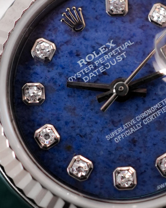Rolex Datejust Sodalite Lady Ladies Factory Diamonds 26mm 79174