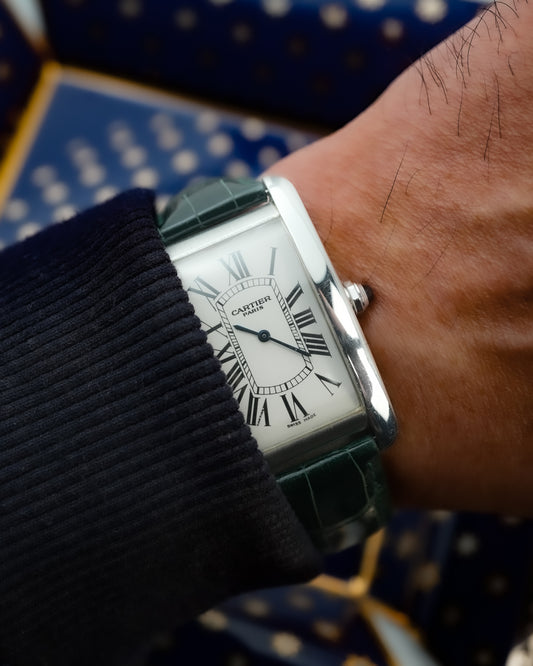 Cartier Paris Dial Tank Americaine CPCP Platinium 1734B 1734