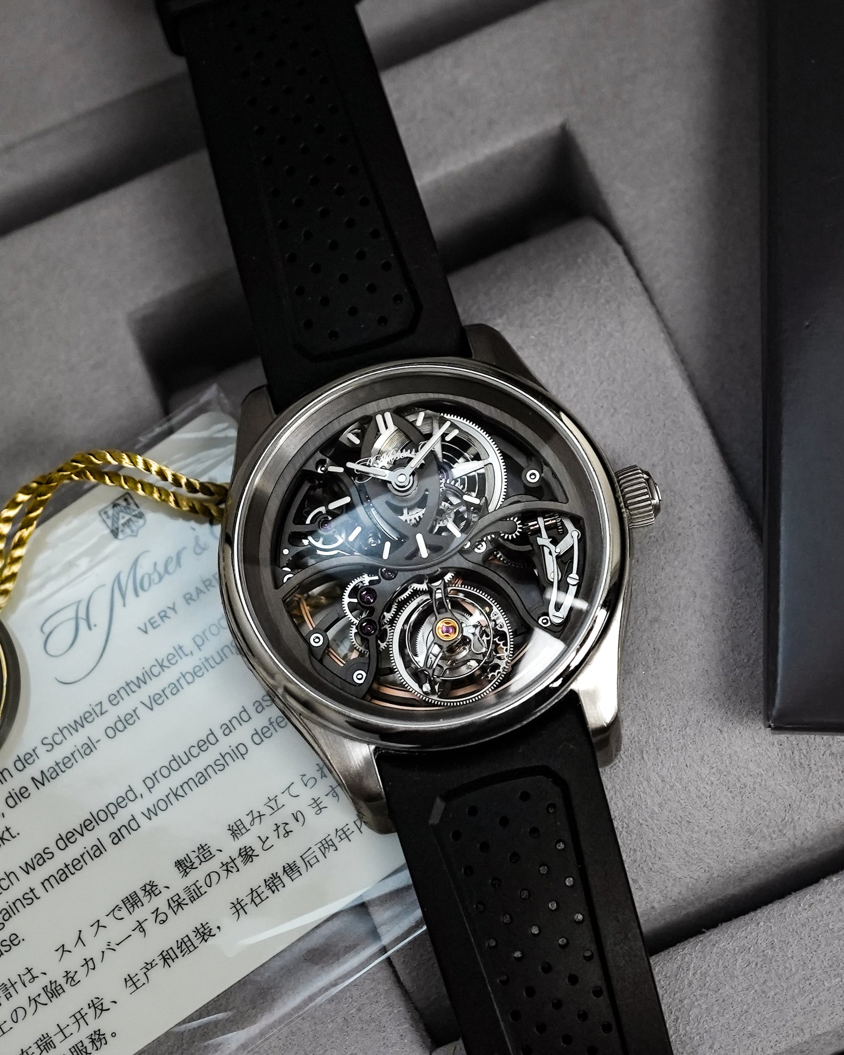 H.Moser & Cie Pioneer Cylindrical Tourbillon Skeleton Moser Limited Edition 15 Pieces 3811-1201