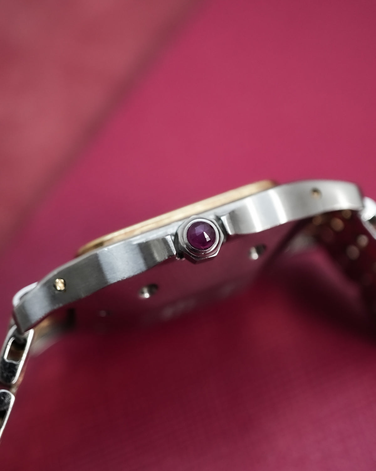 Cartier Santos Carree Burgundy Spider Automatic 2961