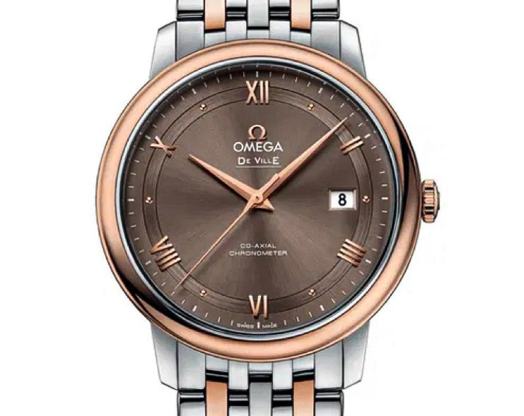 Omega De Ville Prestige Co Axial Chocolate Brown Two Tone 39.5mm 42420402013001 424.20.40.20.13.001