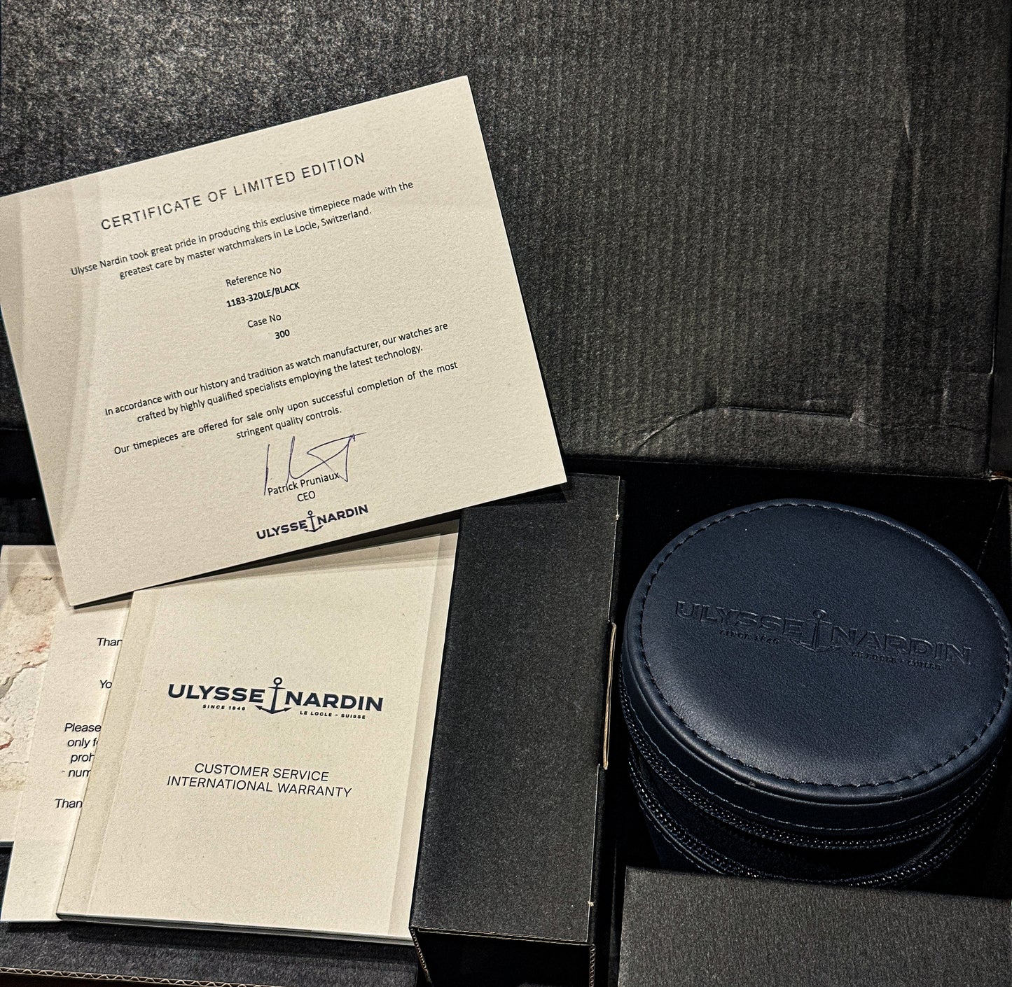 Ulysse Nardin Marine Torpilleur DLC Coated Limited Numbered Edition 300 Pieces 1183-320LE/BLACK 1183-320