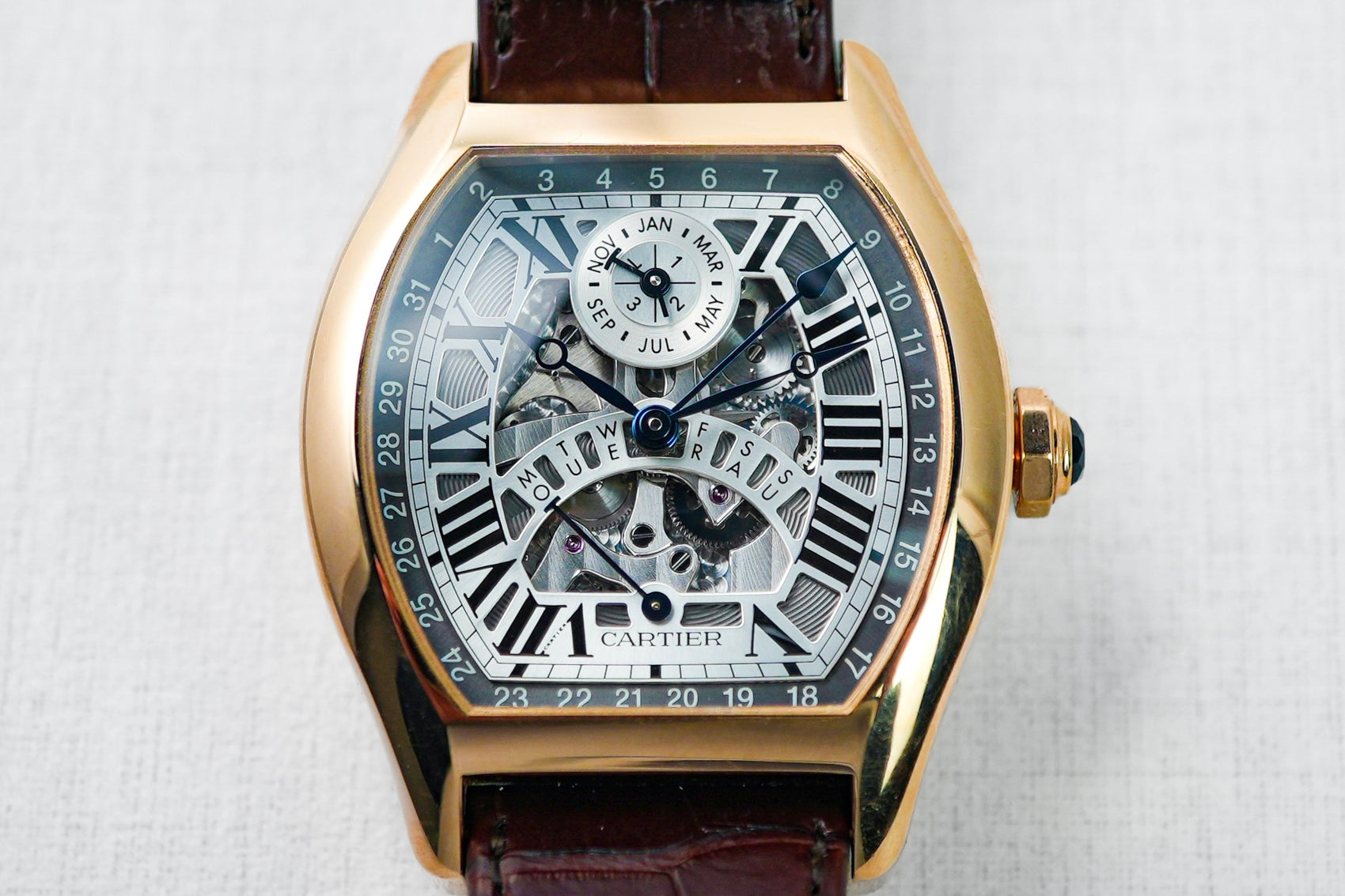 Cartier Tortue XL Perpetual Calender in 18k Solid Rose Gold Automatic W1580047