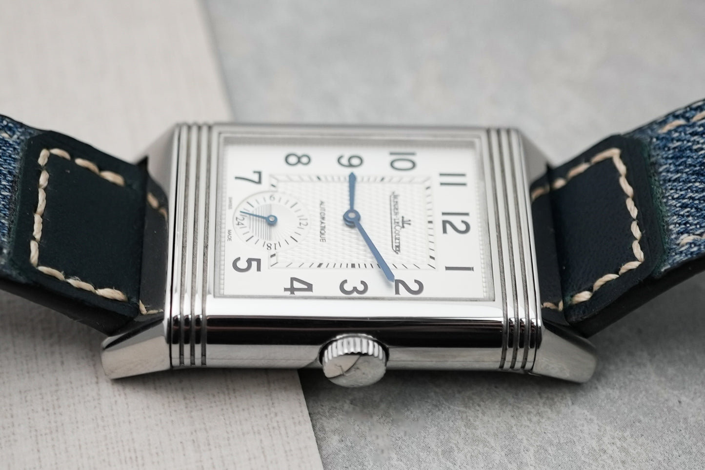 Jaeger-LeCoultre JLC Reverso Duoface Large Classic Blue Dial 215.8.S9 Q38384AB