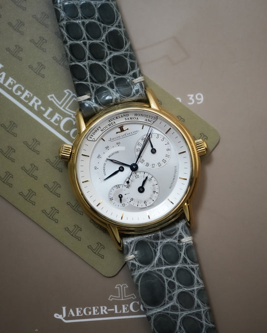 Jaeger Le Coultre Master Geographic JLC 38mm Automatic in 18K Solid Yellow Gold 169.1.92