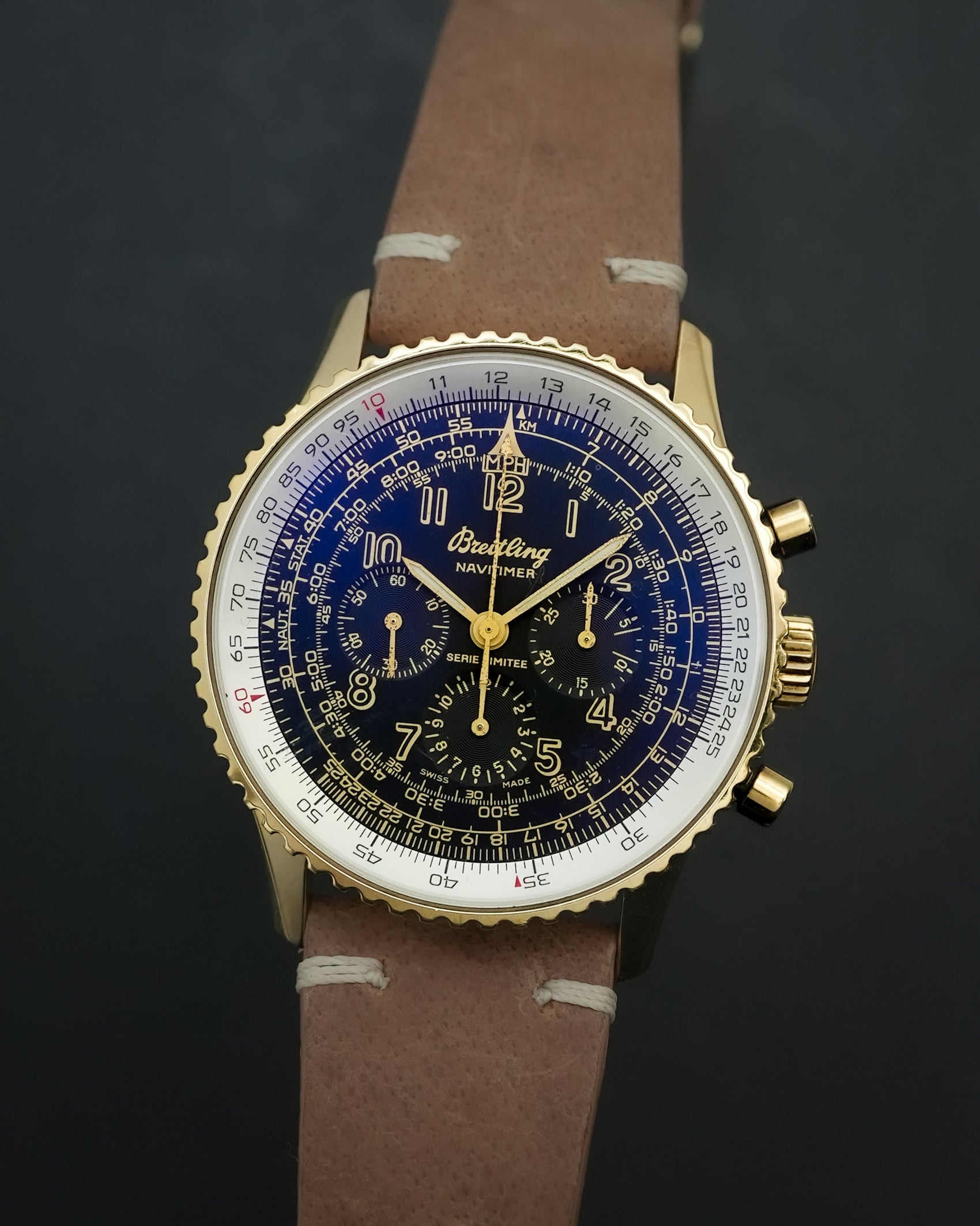 Breitling Navitimer Chronograph Mechanique in 18k Solid Yellow Gold Limited Numbered Edition 100 Pieces K11022.1 K11022