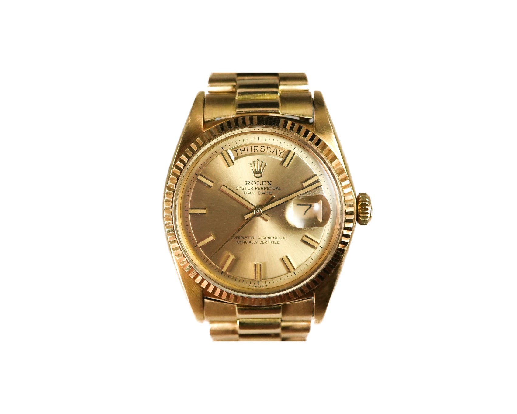 Rolex Day Date in 18K Yellow Gold  36mm 36 Rare Wide Boy Dial 1803
