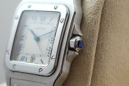 Cartier Santos Galbee Roman Ivory Quartz LM W20018D6 987901