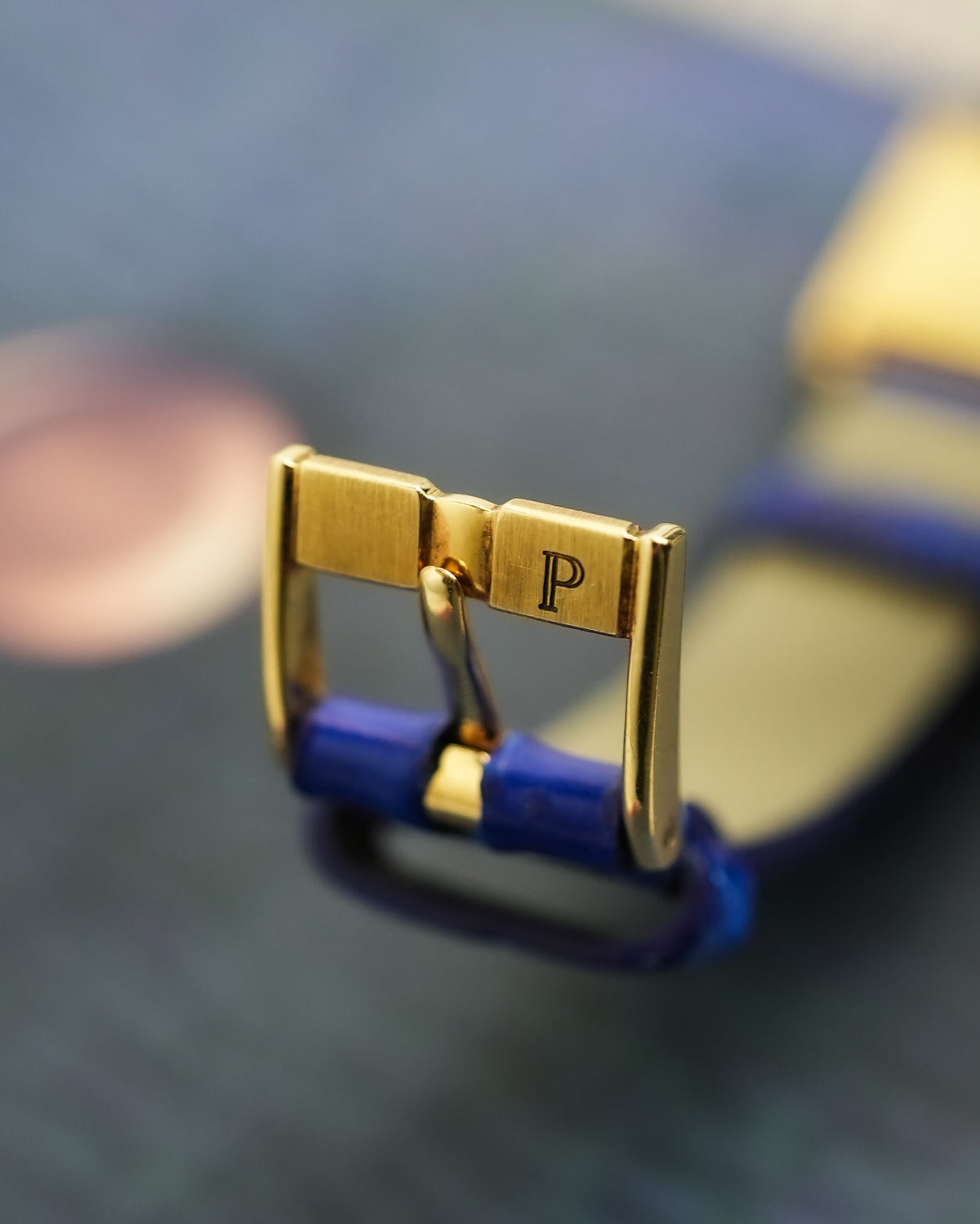 Piaget Protocol Lapis with Factory Diamonds Quartz in 18k Solid Yellow Gold