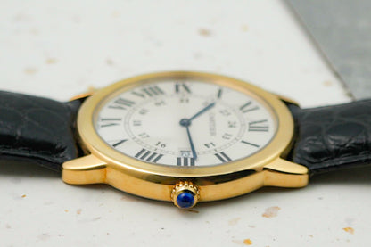 Cartier Ronde Solo De LM Two Tone Yellow Gold and Steel Quartz 36mm W6700455 2988