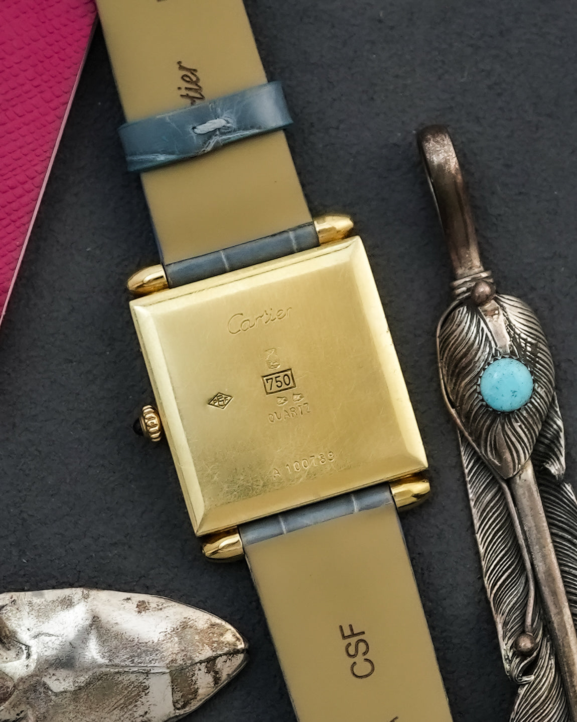 Cartier Tank Obus Art Deco Quadrant Enamel 25mm Quartz in 18k Solid Yellow Gold W852