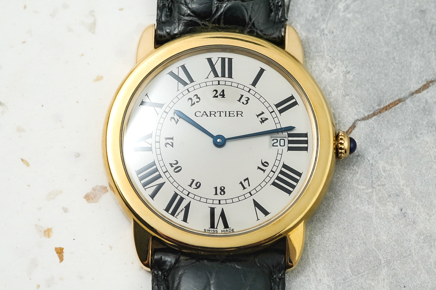 Cartier Ronde Solo De LM Two Tone Yellow Gold and Steel Quartz 36mm W6700455 2988