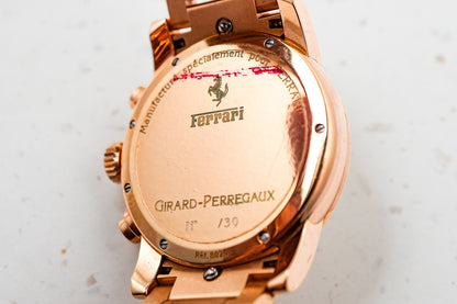 Girard Perregaux Ferrari Chronograph Factory Diamonds MOP Limited Numbered 30 Piece Edition in 18K Solid Rose Gold 8020