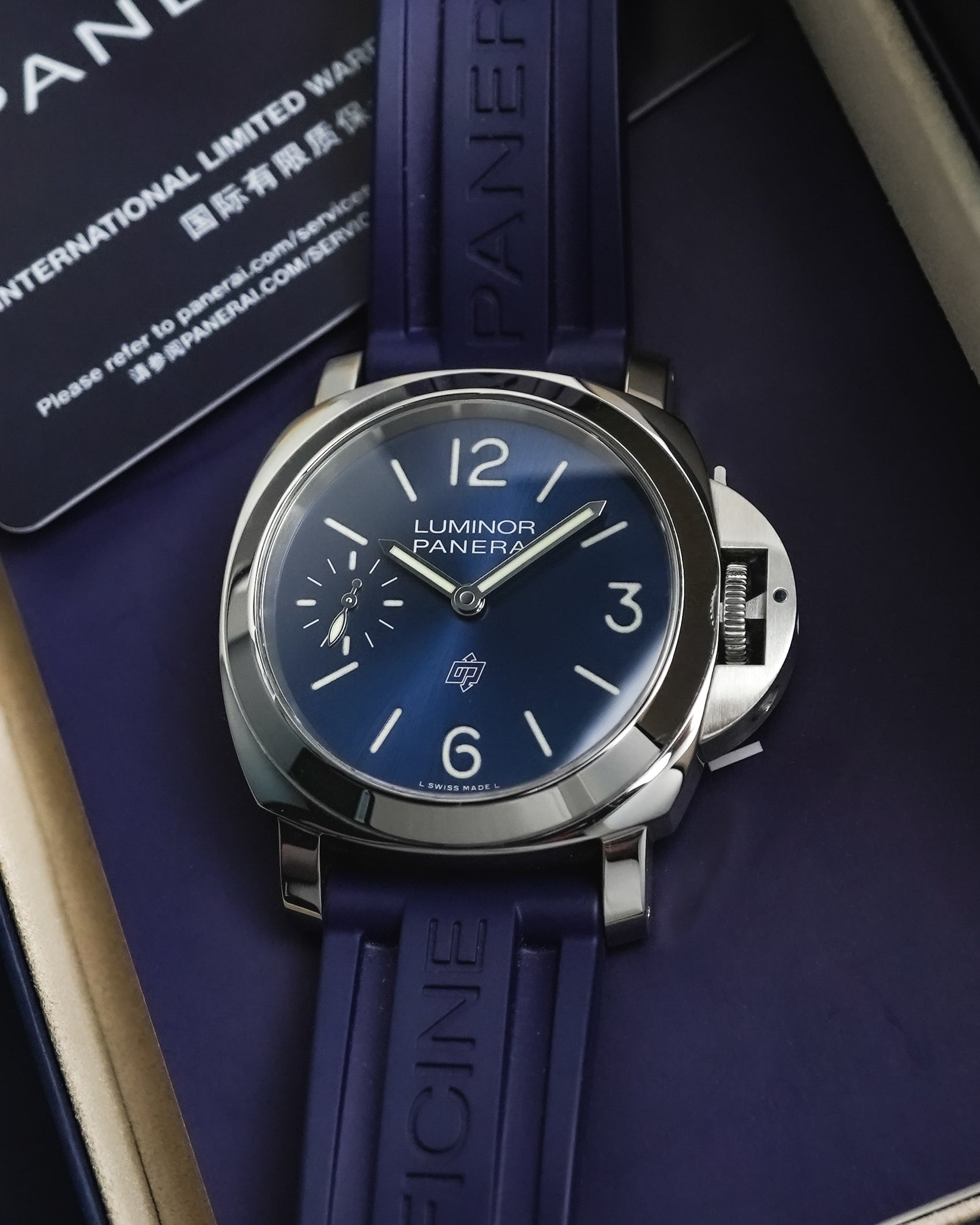 Panerai Luminor Blue Mare Base Logo PAM01085 PAM1085 1085 01085