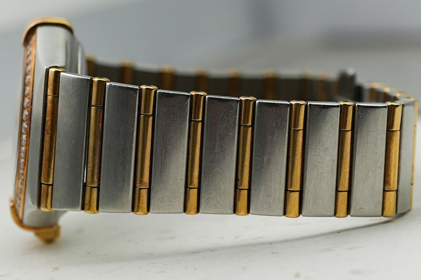 Omega Constellation MOP Mother of Pearl Two Tone Yellow Gold Factory Diamonds Automatic 1396.75.00 1306.75