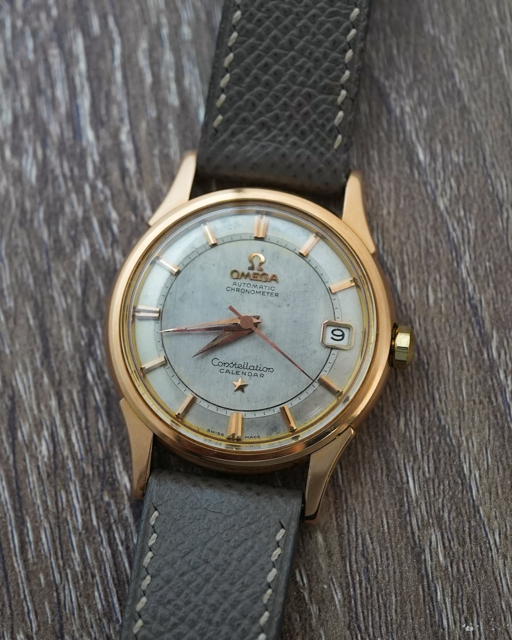 Omega Constellation Rail Track in Solid 18k Rose Gold 14393