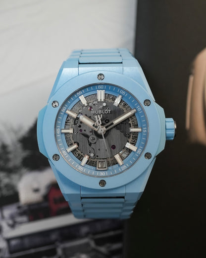 Hublot Big Bang Tiffany Integrated Sky Blue Skeleton 40mm 456.ex.5120.ex