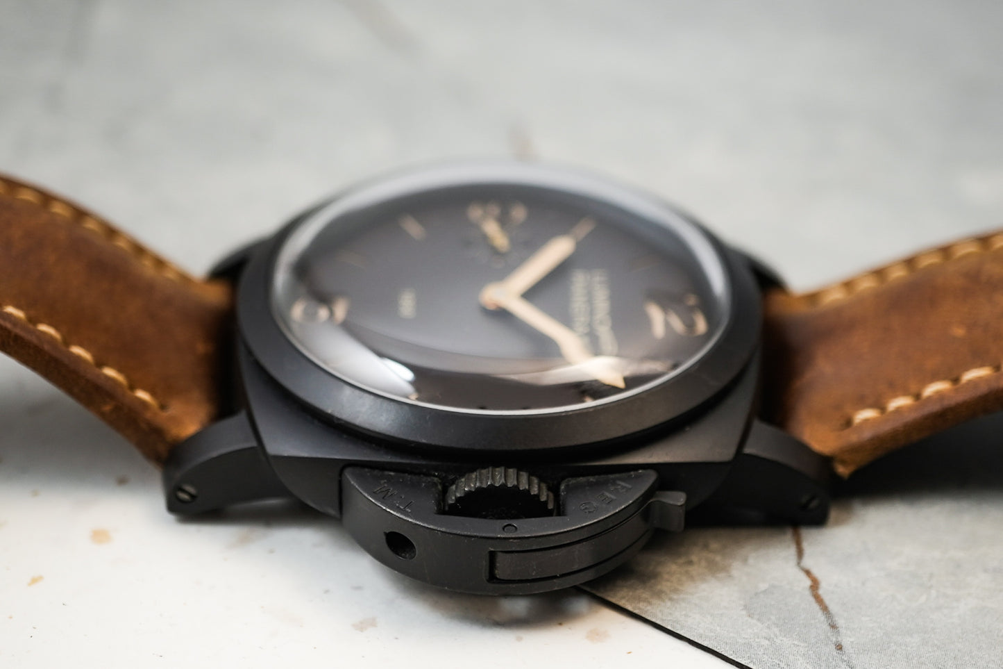 Panerai Luminor 1950 3 Days Power Reserve Manual Winding 47mm Ceramic Limited Edition 2000 Pieces PAM00375 PAM375 PAM 00375 375