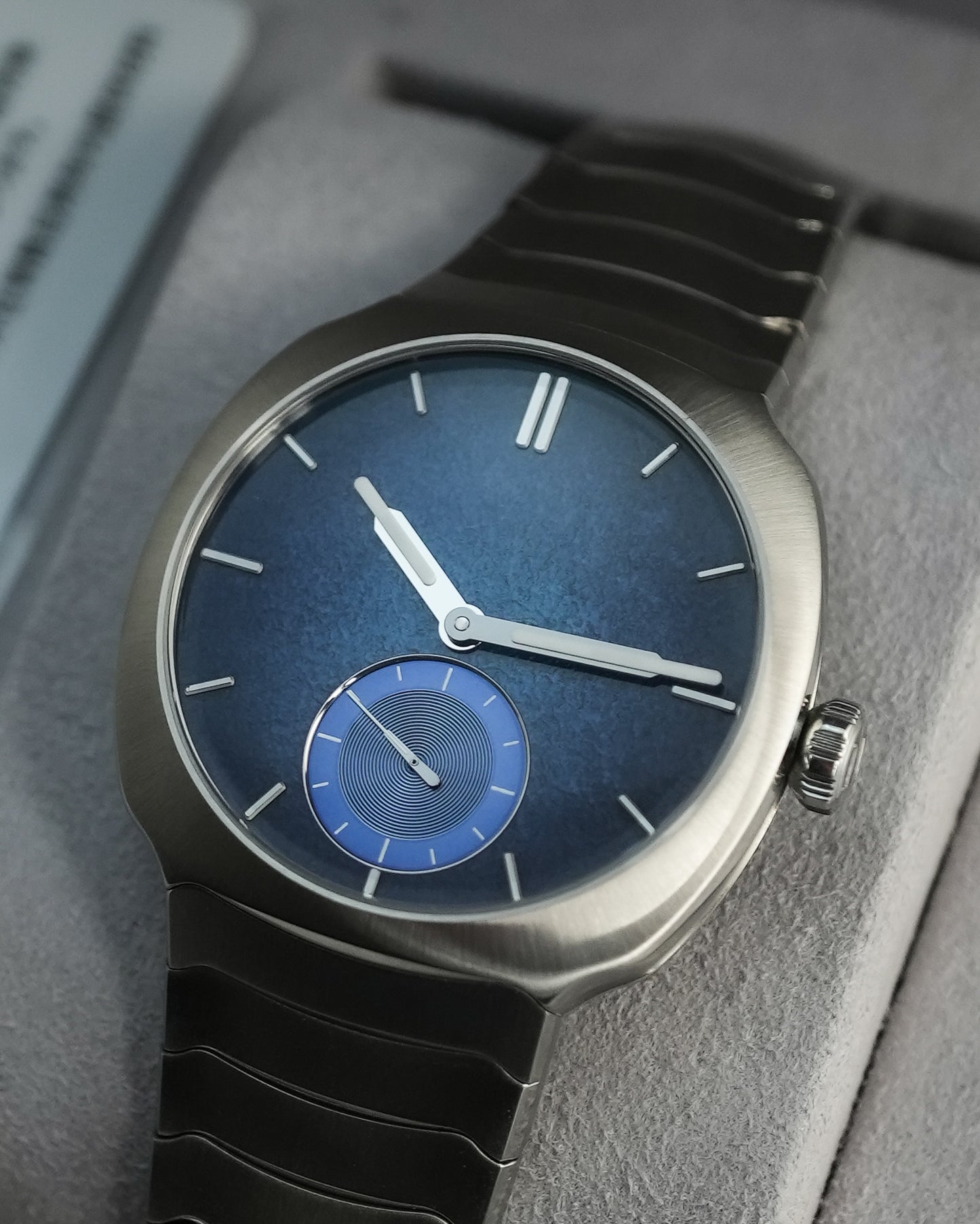 H Moser & Cie Streamliner Small Seconds Blue Enamel and 6500-1200