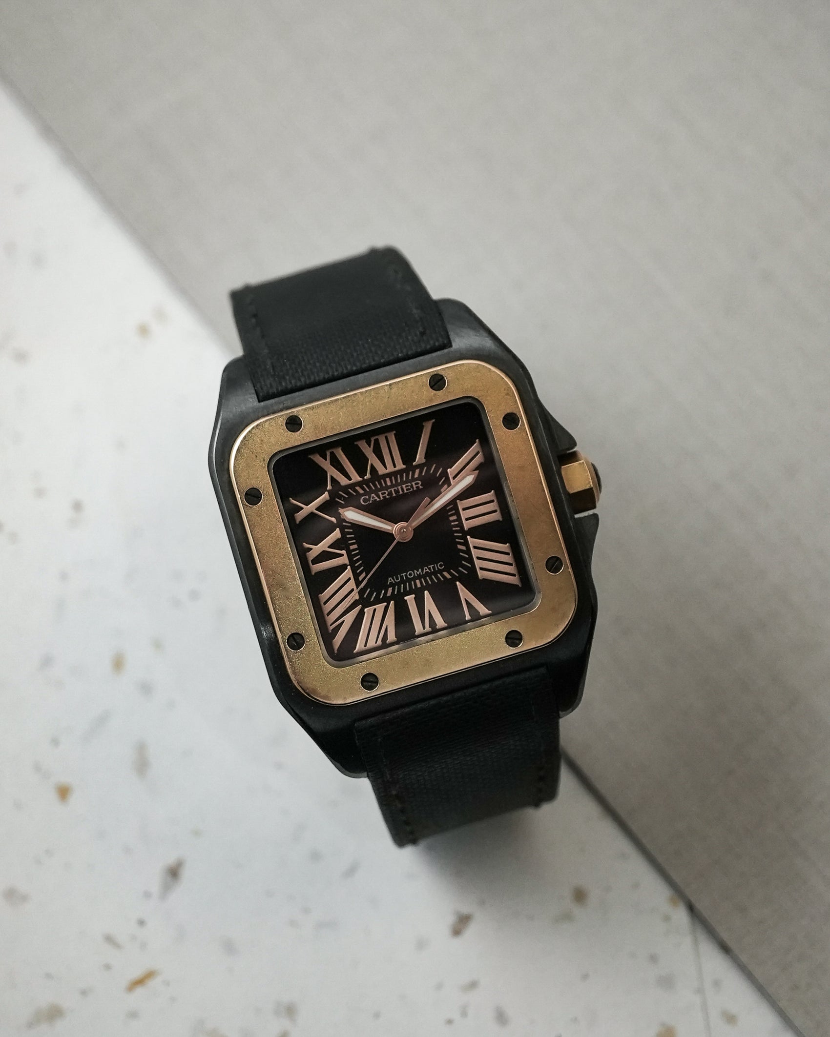 Cartier Santos 100 XL PVD Rose Gold Bezel 2656 W2020009