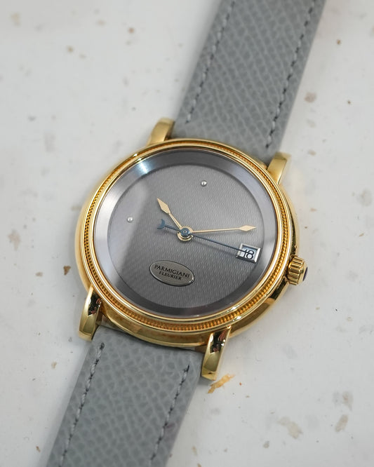 Parmigiani Fleurier Toric Classic in 18K Yellow Gold Slate Grey Barleycorn Guilloche Dial PF000008