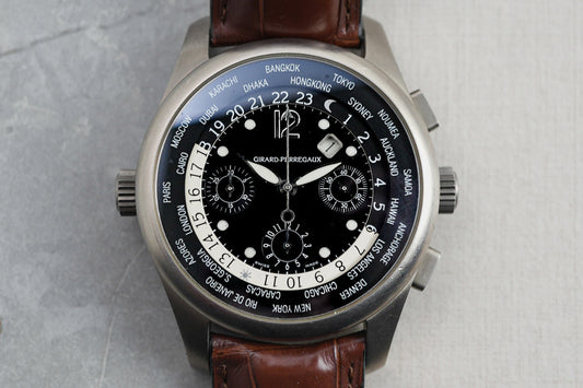 Girard Perregaux WW.TC Chronograph GMT Worldtimer Worldtime WWTC Titanium 43mm 4980