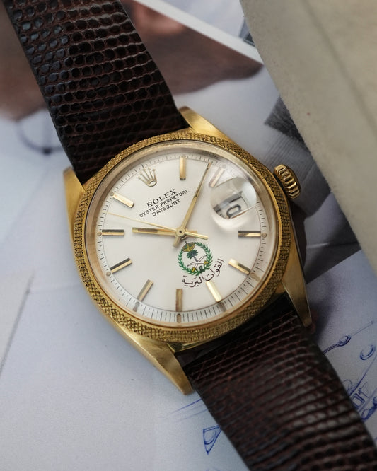Rolex Datejust Morellis Royal Saudi Land Forces Emblem Logo 1611