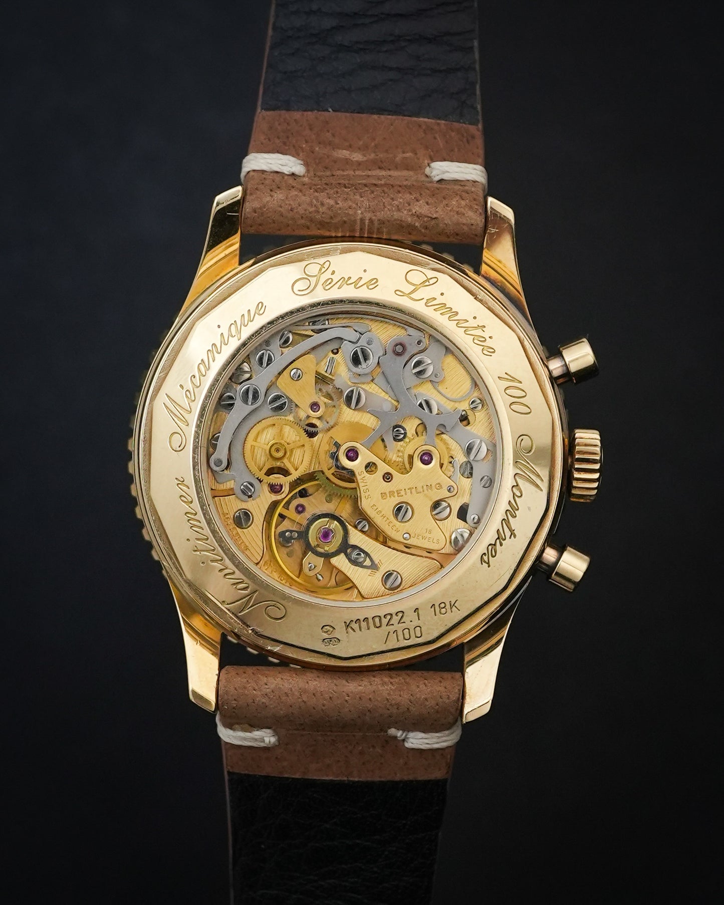 Breitling Navitimer Chronograph Mechanique in 18k Solid Yellow Gold Limited Numbered Edition 100 Pieces K11022.1 K11022