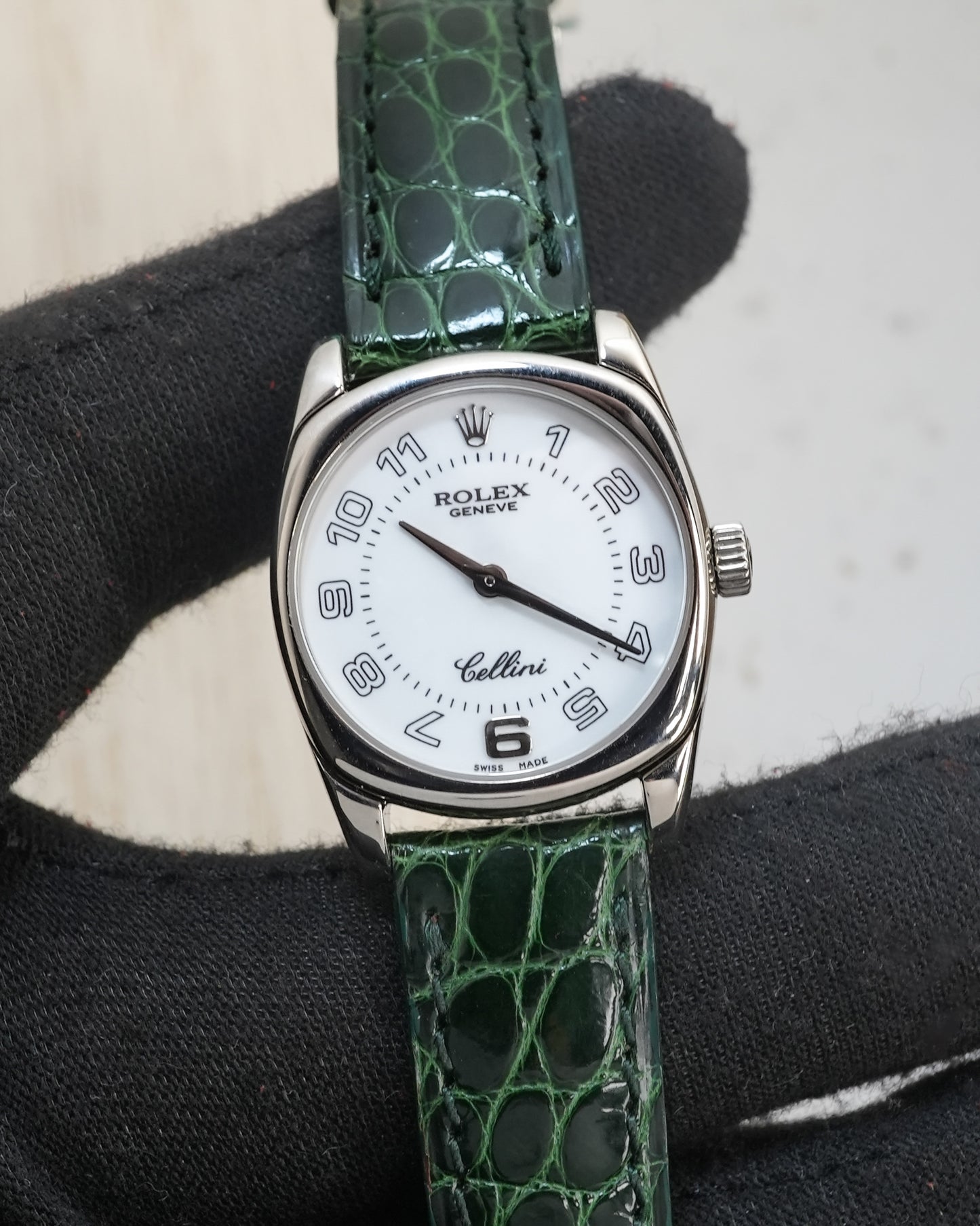 Rolex Cellini Danaos 25mm Quartz in 18K Solid White Gold 6229