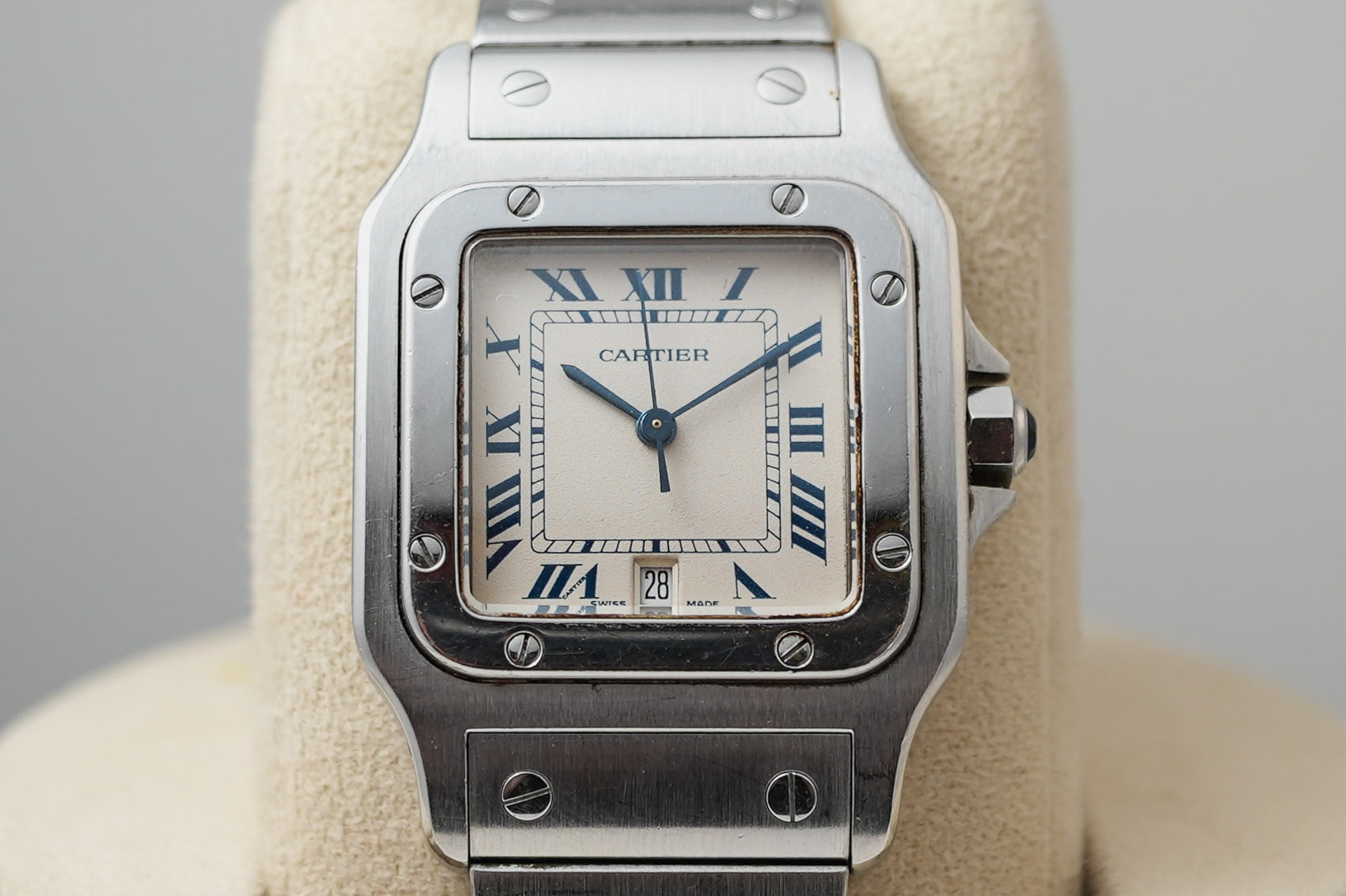 Cartier Santos Galbee Roman Ivory Quartz LM W20018D6 987901