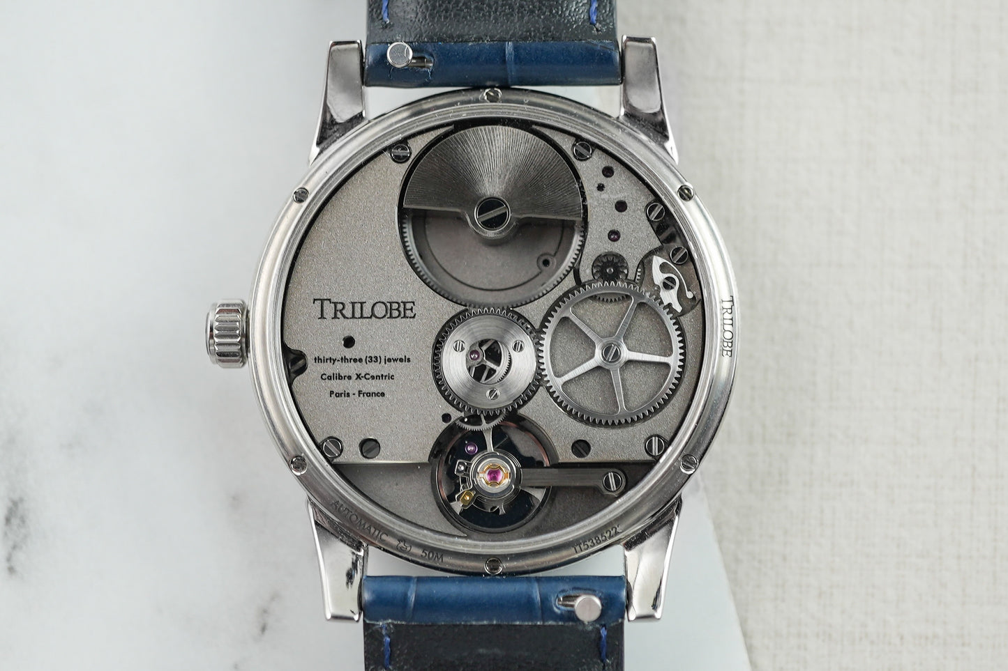 Trilobe Nuit Fantastique Blue SS Grained Titanium NF06BG