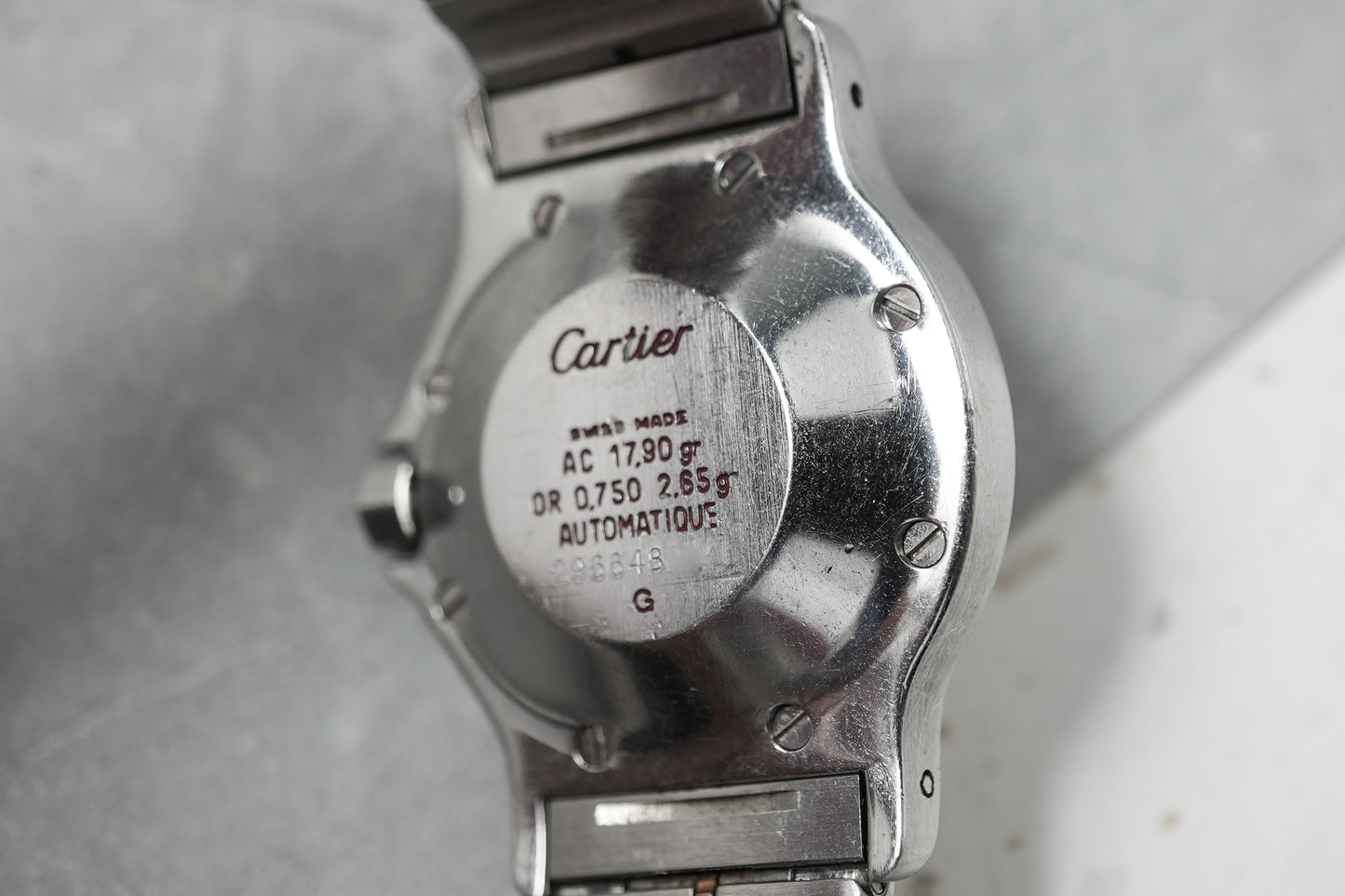 Cartier Octagon Two Tone Yellow Gold Automatic Roman 30mm 2966